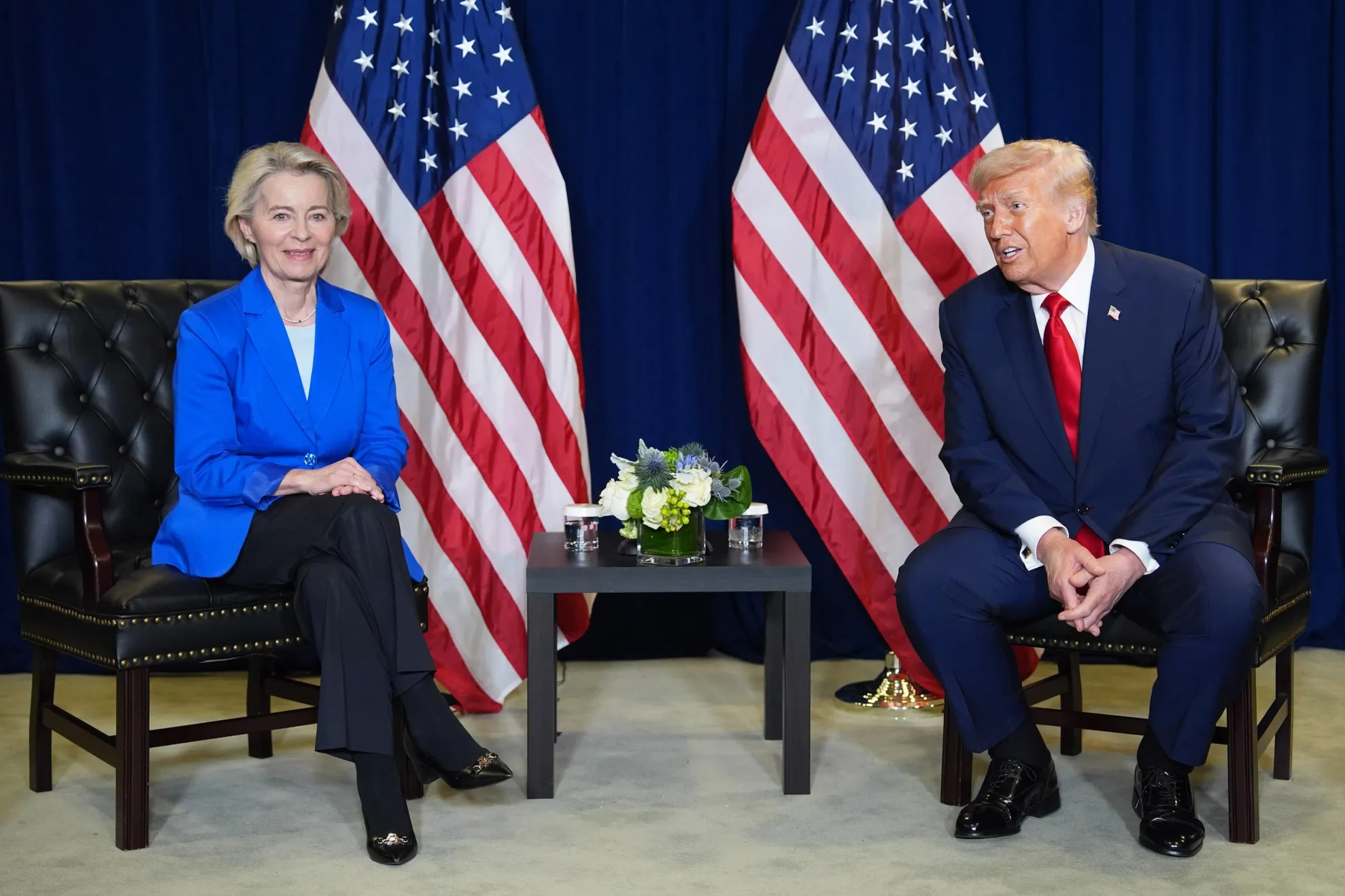 Ursula von der Leyen și Donald Trump