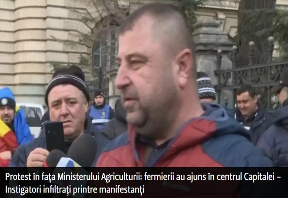 Protest în fața Ministerului Agriculturii: fermierii au ajuns în centrul Capitalei - Instigatori infiltrați printre manifestanți