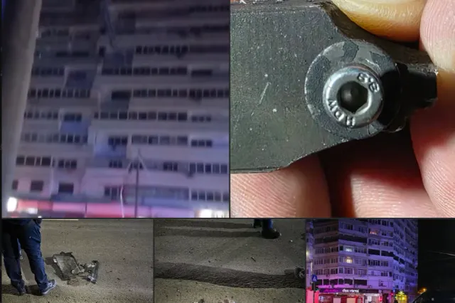 Dronă explodată la Galați | Martor: A lovit casa liftului, s-a prăbușit pe acoperiș și a explodat - FOTO